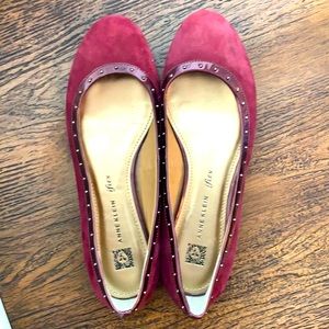 Anne Klein Maroon/Dark Purple Flats